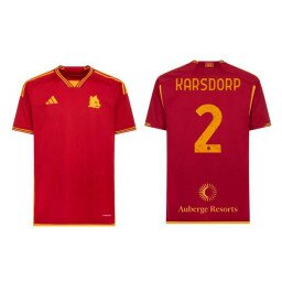 2023-24 AS Roma KARSDORP - 2 Home Red Authentic Jersey 2023-24 AS Roma KARSDORP - 2 Home Red Authentic Jersey