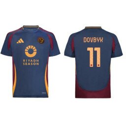 Youth AS Roma 2024-25 Third Navy #11 DOVBYK Authentic Jersey Youth AS Roma 2024-25 Third Navy #11 DOVBYK Authentic Jersey