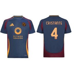 Youth AS Roma 2024-25 Third Navy #4 CRISTANTE Replica Jersey Youth AS Roma 2024-25 Third Navy #4 CRISTANTE Replica Jersey