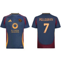 Youth AS Roma 2024-25 Third Navy #7 PELLEGRINI Authentic Jersey Youth AS Roma 2024-25 Third Navy #7 PELLEGRINI Authentic Jersey